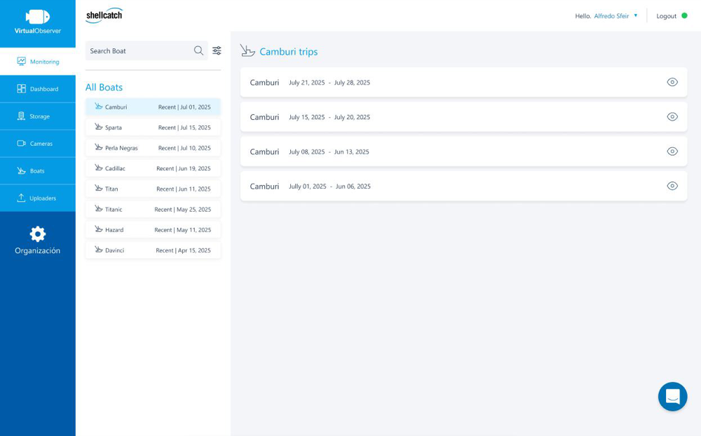 Virtual Observer platform screenshot